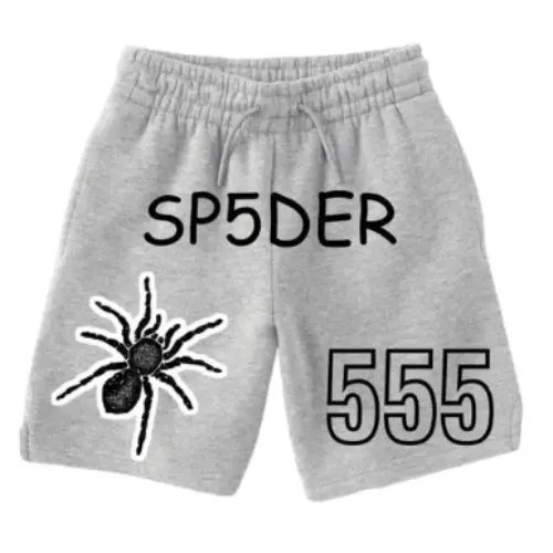 555 Logo Grey Sp5der Short