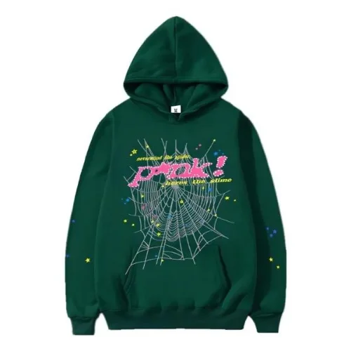 555555 Young Thug Sp5der Green Hoodie