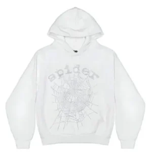 OG Rhinestone White Sp5der Hoodie