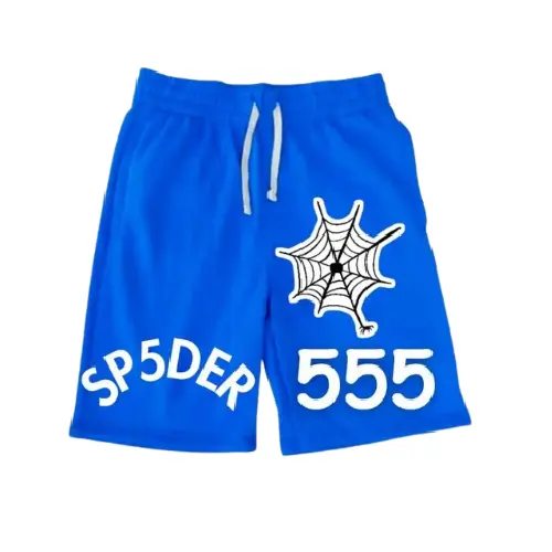 Simple 555 Logo Blue Sp5der Short
