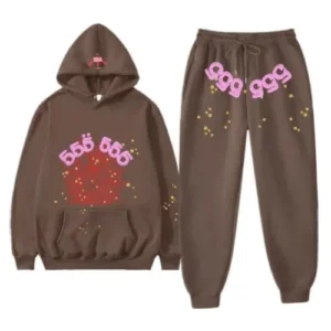 Sp5der Angel Number Brown Tracksuit