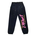 Sp5der PNK Black Tracksuit pant