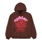 Sp5der Web Brown Hoodie