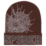 Brown Sp5der Web Beanie