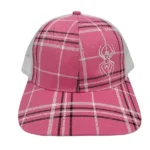 Sp5der Pink Plaid Trucker Hat