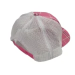 Sp5der Pink Plaid Trucker Hat-back