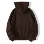 Brown Sp5der Zipper Web & Heart Print Hoodie back