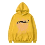 Sp5der Yellow Pink Printed Tracksuit hoodie